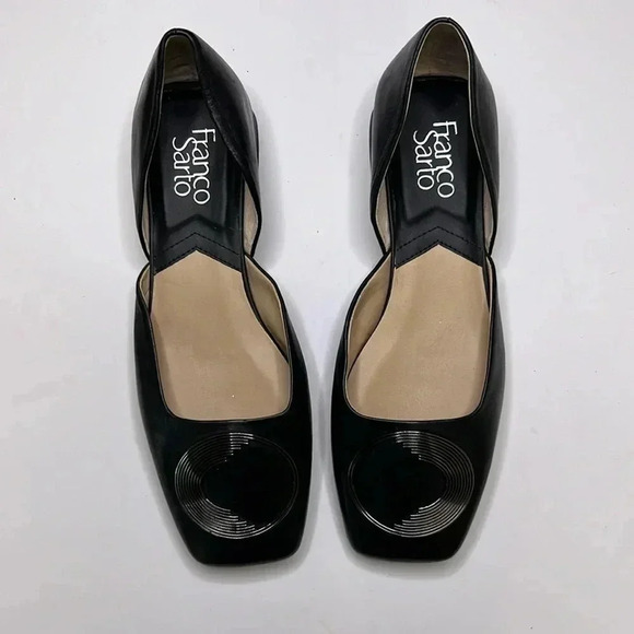 Franco Sarto leather L-Branza black elegant flats size 7.5m - Picture 3 of 7